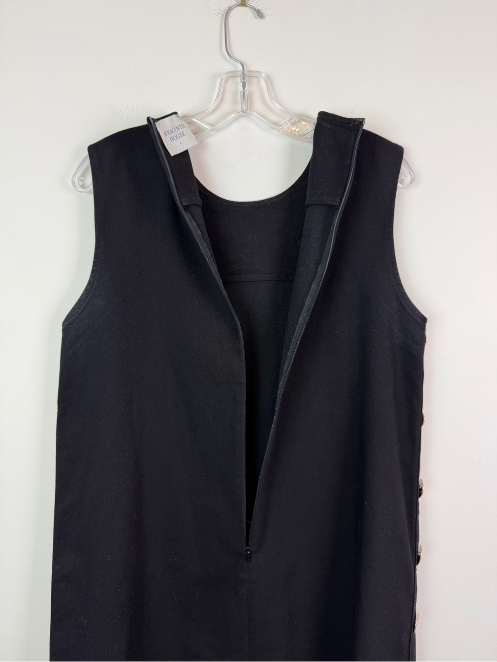 Tuckernuck Hyacinth House Black Twill Button Bitsy Dress - Picture 13 of 16